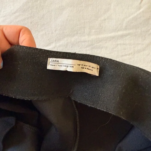 Zara Elegant Suede Feeling Black Skort - Picture 2 of 7